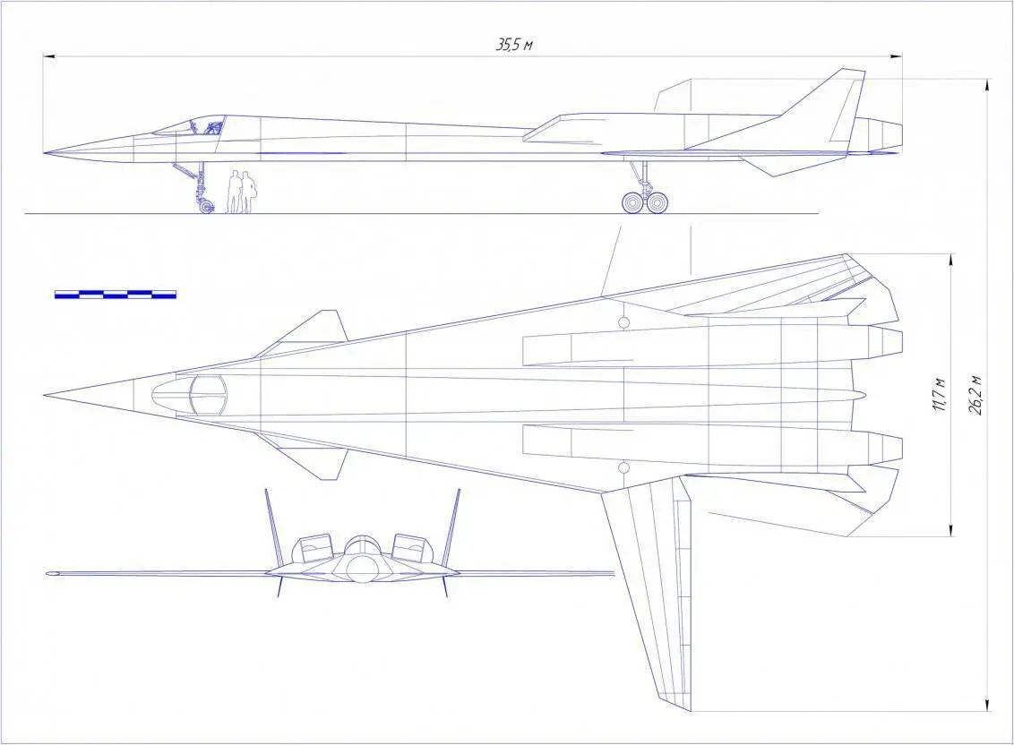 Una representación del probable aspecto del futuro MiG-41