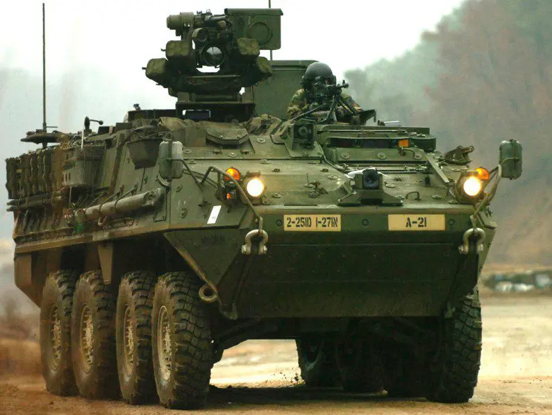 VCBR Stryker en su versión transporte de personal M1126. Imagen: US Army.