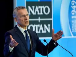 El secretario general de la OTAN, Jens Stoltenberg, habla con la prensa en Washington, EEUU, el 4 de abril de 2019. REUTERS/Joshua Roberts/