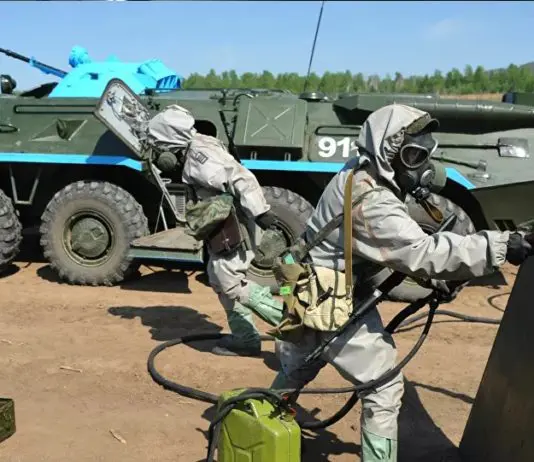 Rusas realiza la capacitación de sus tropas en protección química y biológica
