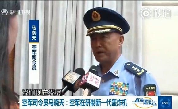 El general Ma Xiaotian, comandante de la Fuerza Aérea del Ejercito Popular de Liberación (PLAAF) de China 