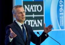 El secretario general de la OTAN, Jens Stoltenberg, habla con la prensa en Washington, EEUU, el 4 de abril de 2019. REUTERS/Joshua Roberts/