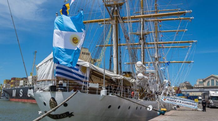Fragata ARA Libertad. Créditos: Gobierno de Uruguay