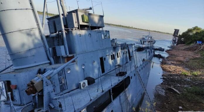 Cañonero Humaitá Créditos Armada de Paraguay