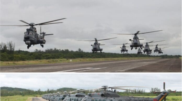 Helicópteros UH-15 Super Cougar. Créditos: Marina de Brasil.