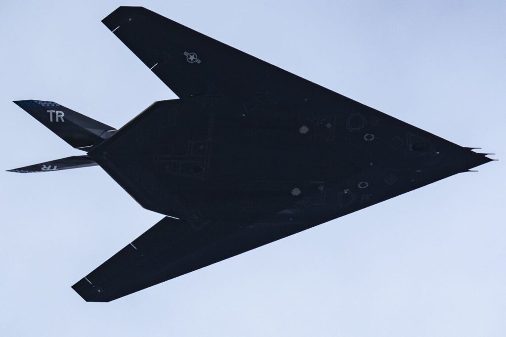 Us air force f-117 nighthawks participate in exercise northern edge