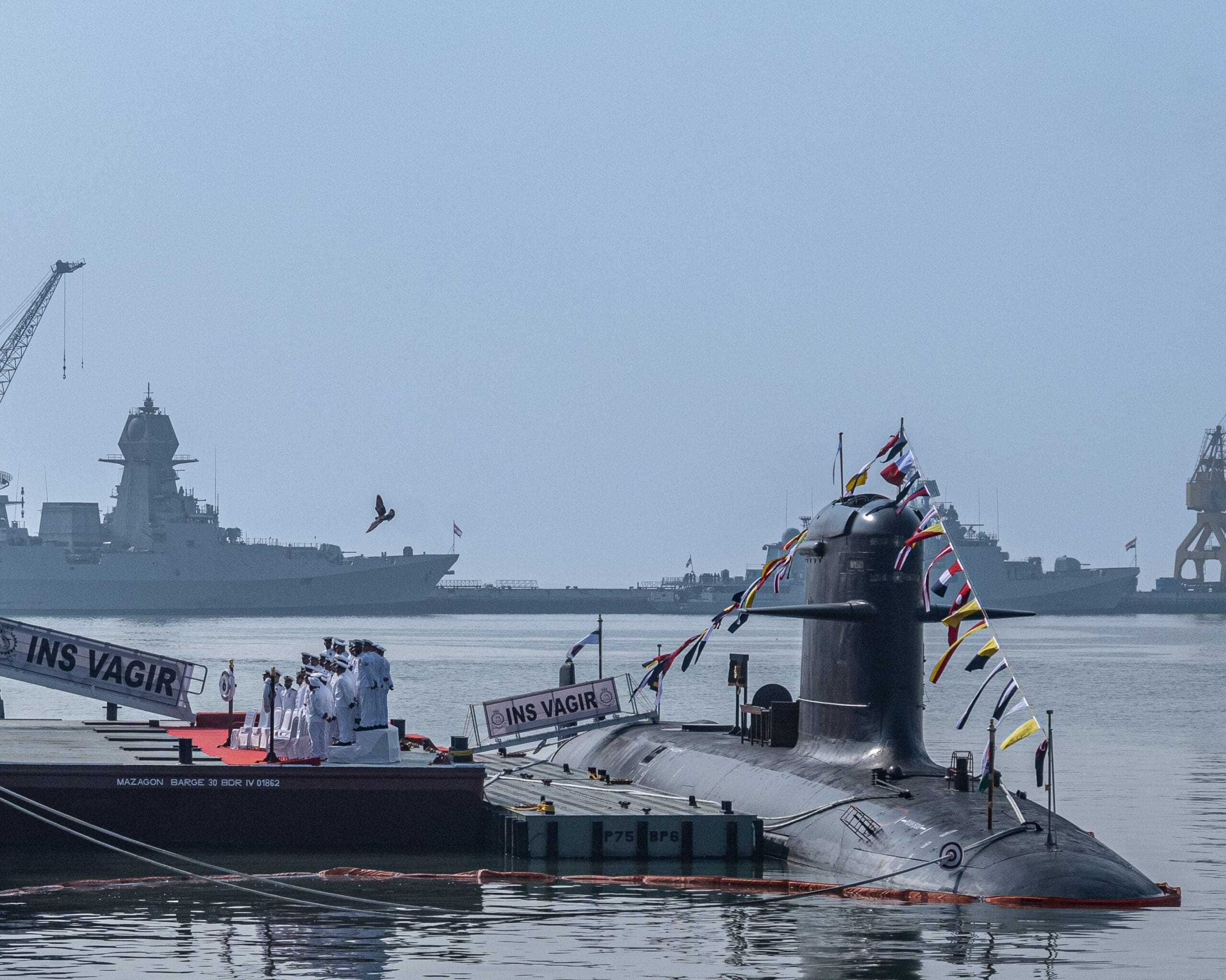 Submarino Kalvari INS Vagir de la Armada de la India