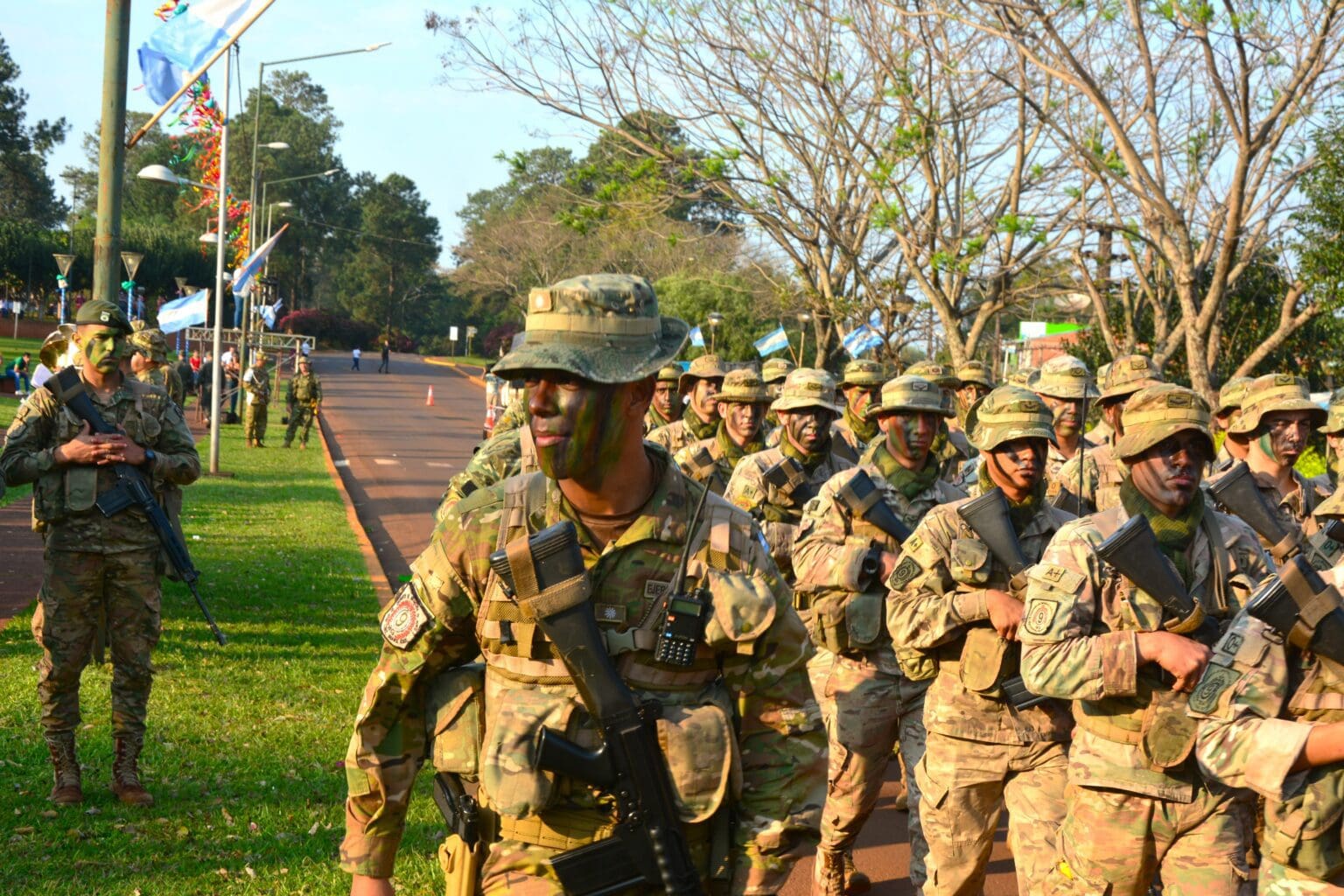 El Regimiento de Infantería de Monte 9 del Ejército Argentino efectuó