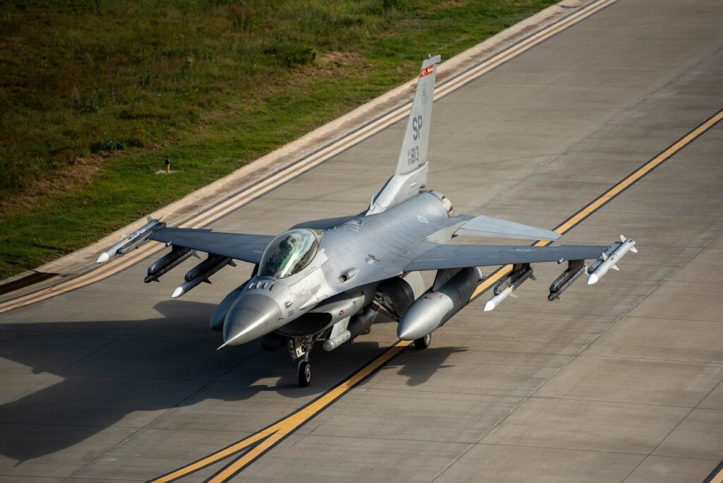 The Us Air Force Sent F-16C Fighting Falcon Aircraft To Romania To Strengthen Nato'S Presence In The Black Sea