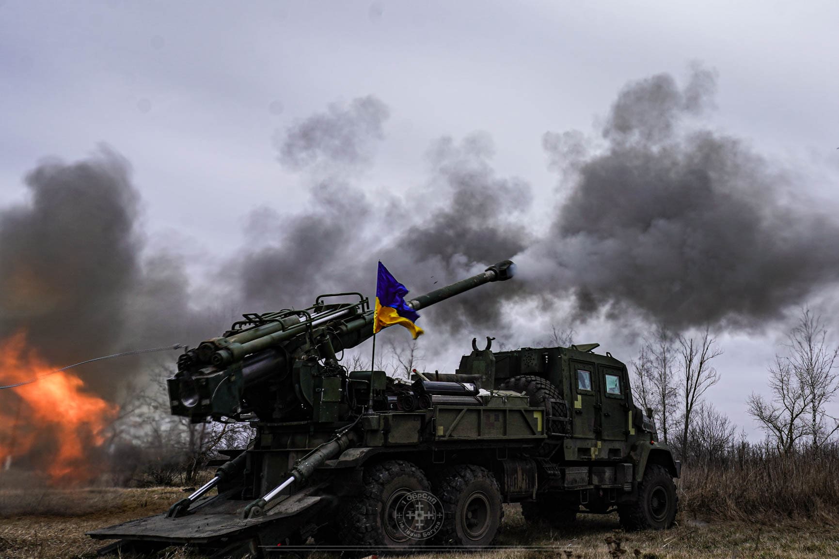 Un obús autopropulsado 2S22 Bohdana