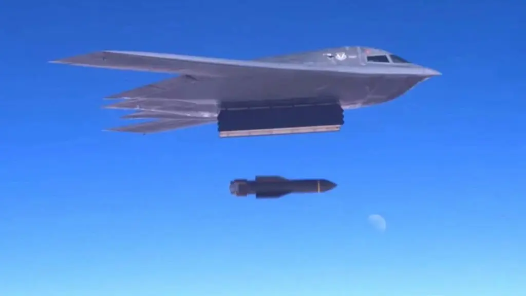 B2 stealth bombers of the U.S. Air Force carried out strikes against