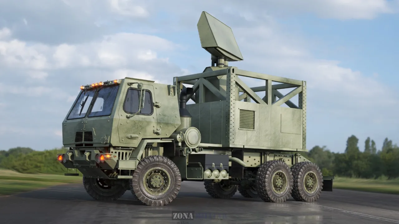 radar INVAP RMF-200V montado en un camión Oshkosh