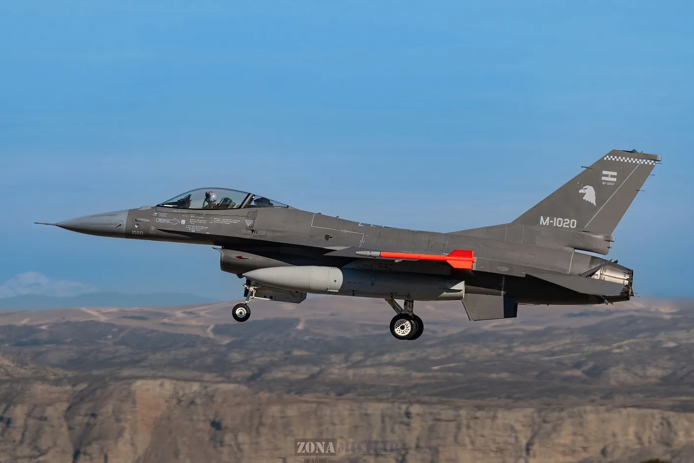 Avión caza F-16 Fuerza Aérea Argentina Zaragoza (2) rz
