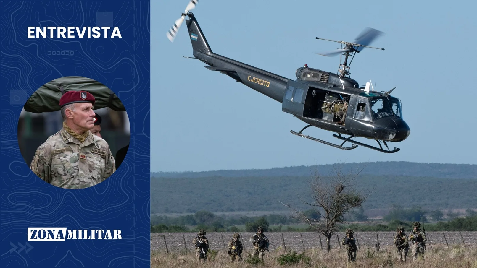 Placa entrevista al Comandante de la FDR por el ejercicio CANDU III