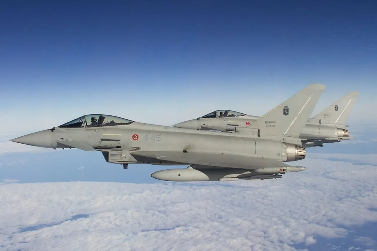 Dos cazas italianos Eurofighter