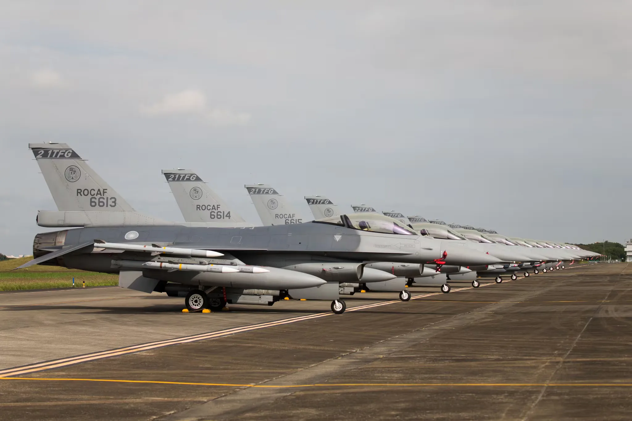 Cazas F-16 de la Fuerza Aérea de Taiwán