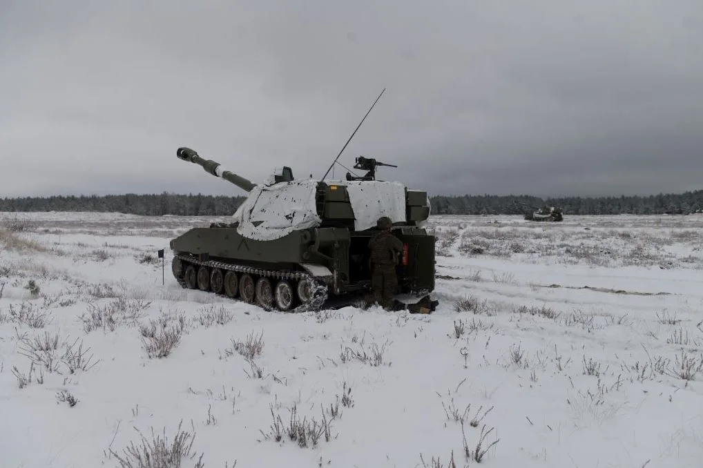 Obuses M109 del Ejército de Tierra de España en el Ejercicio Forging Thunder